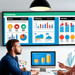** "Startup marketing strategy. Digital marketing icons (SEO, social media, content) floating above a diverse team brainstorming, charts displaying data analysis. Bright, modern office setting."

**