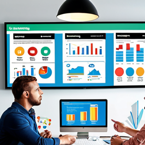 ** "Startup marketing strategy. Digital marketing icons (SEO, social media, content) floating above a diverse team brainstorming, charts displaying data analysis. Bright, modern office setting."

**