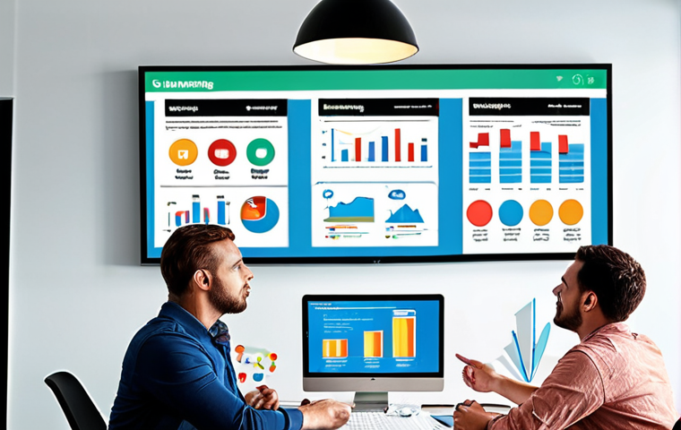 ** "Startup marketing strategy. Digital marketing icons (SEO, social media, content) floating above a diverse team brainstorming, charts displaying data analysis. Bright, modern office setting."

**